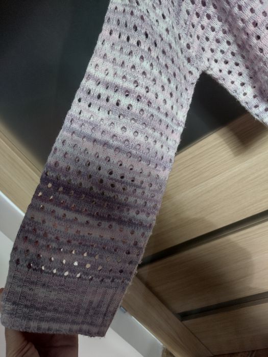 Sweter ażurowy dziewczęcy H&M 134/140