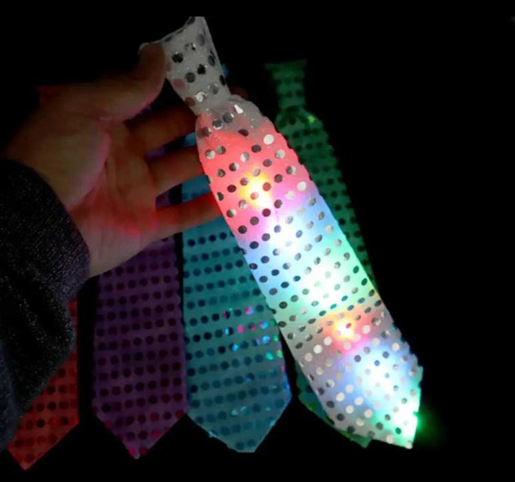 Nowy krawat LED! biały akcesoria przebranie