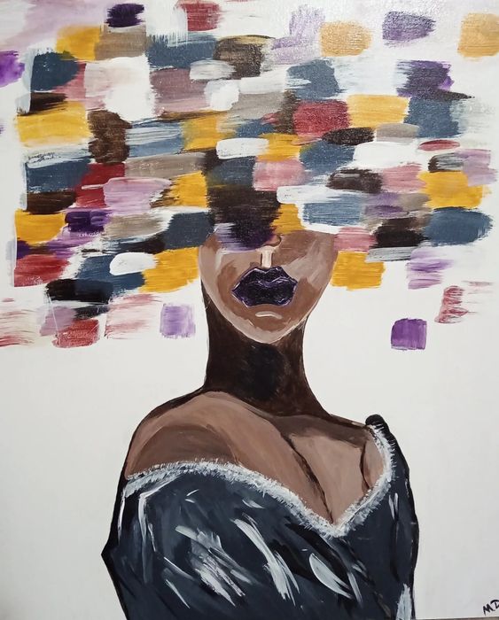 Картина - " Яскраві думки", Акріл