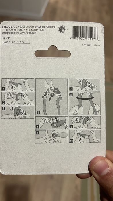kit de peças sobresselentes FELCO 6/3‑1 Kit