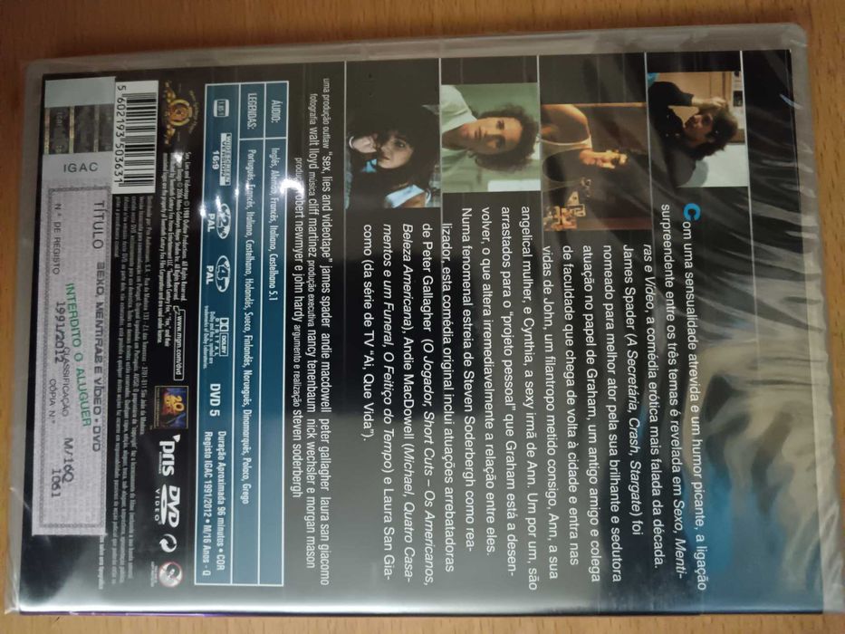 filme dvd original - sexo mentiras e vídeo - selado