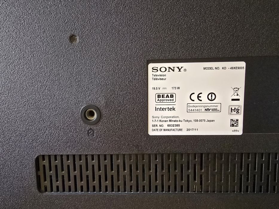 Smartv Sony KD 49XE9005  - Com Avaria