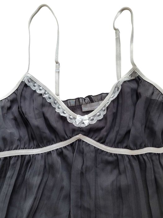 Czarna prześwitująca koszulka nocna 40,L Intimates bielizna damska