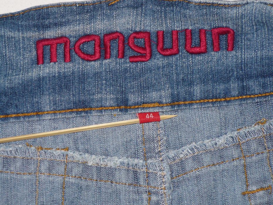Spódnica jeans, dzinsowa, r 44 dł mini + kolczyki