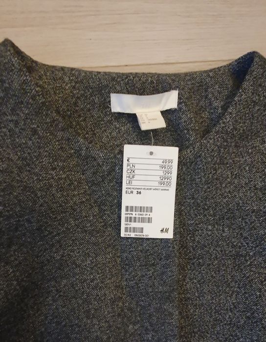 Płaszczyk marmurkowy szary rozm 38 M