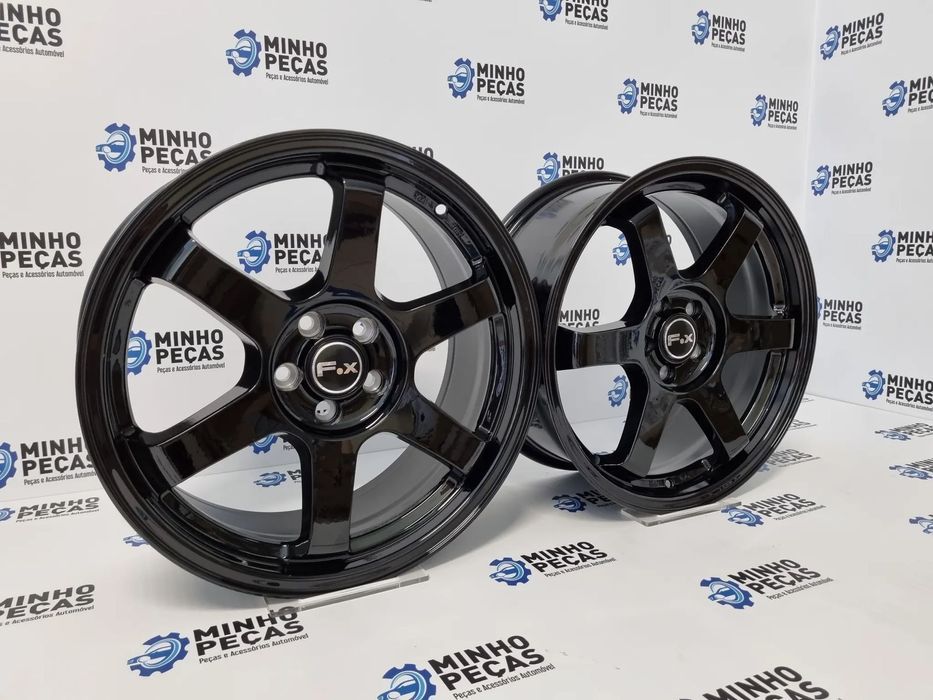 Jantes FOX PF1 em 17 Preto Brilho (5x100)