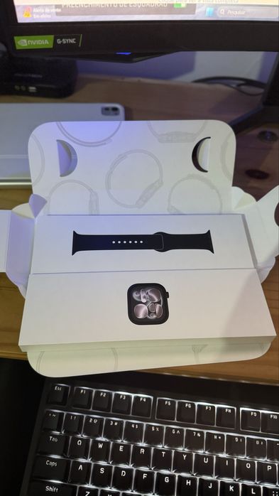 Apple watch 11 gps com caixa de alumínio em preto