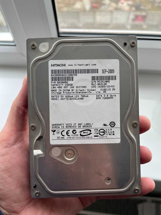 Продам HITACHI HDD 250 Gb
