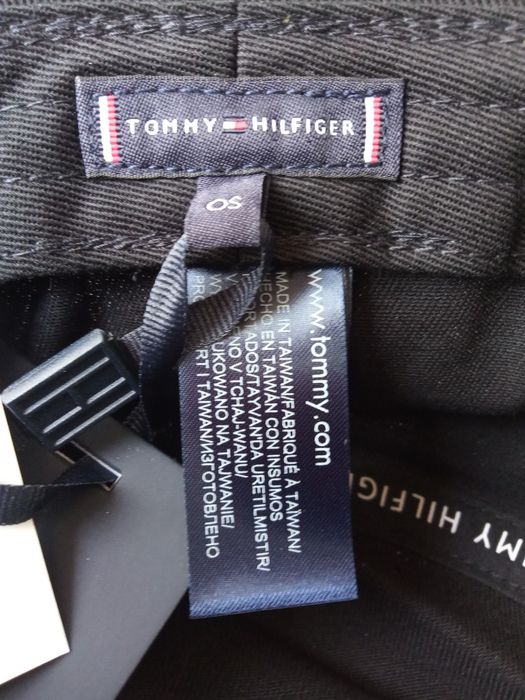Nowy oryginalny kapelusz bucket hat Tommy Hilfiger czarny bawełna