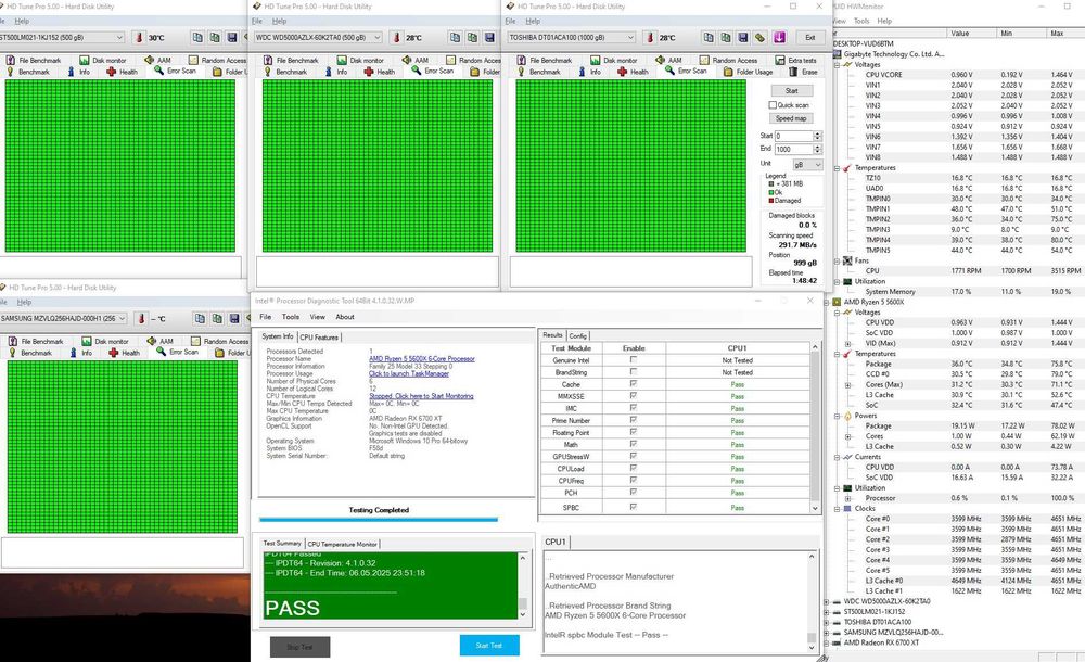 Gamingowy Ryzen 5600X + RX6700XT 12GB +32GB DDR4 HDD+SSD opcja RTX5060