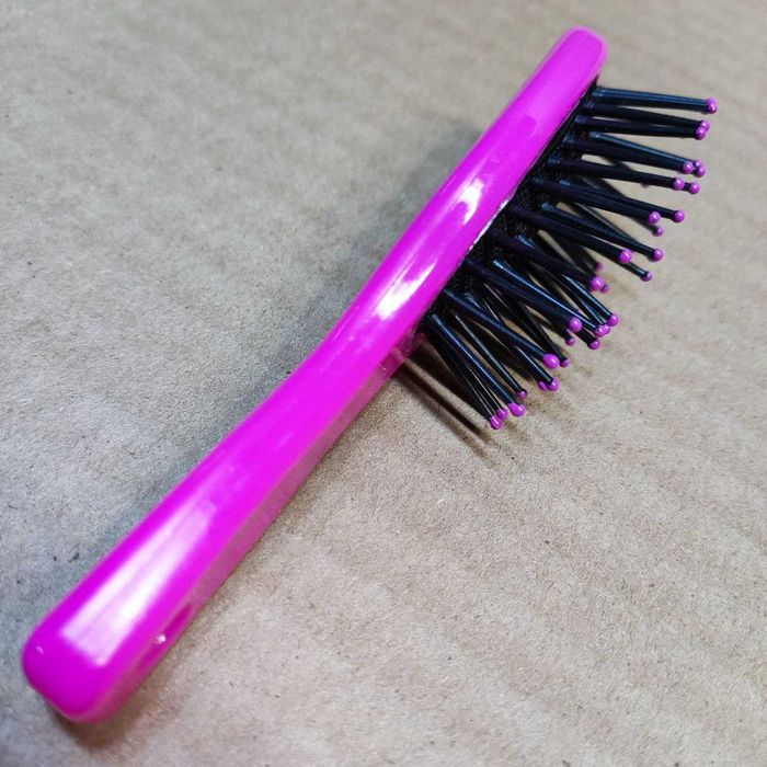 Миниатюрная массажная щетка, расческа для волос Lady Victory РОЗОВАЯ