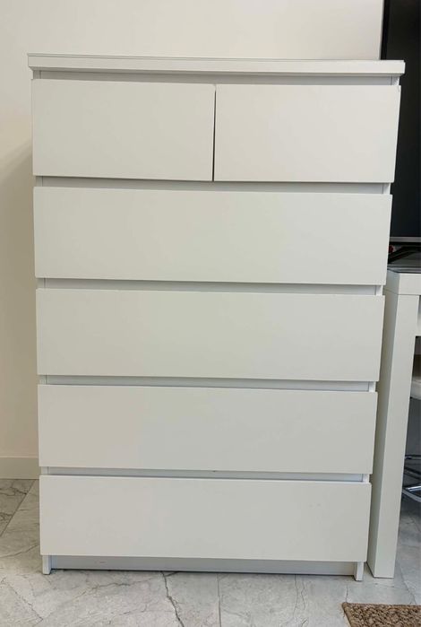 Komoda wysoka biała Ikea Malm