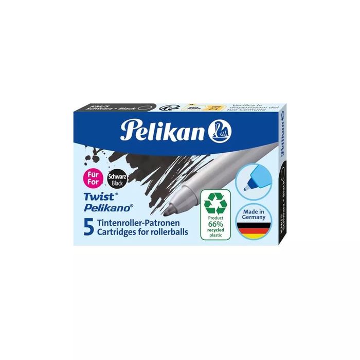 Naboje do piór kulkowych 5szt czarne. Pelikan AG. Nowy Produkt