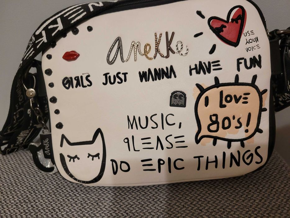 Anekke Fun and Music torebka trzykomorowa biała