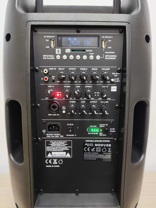 Coluna Portátil Profissional 400W RMS - Bluetooth/SD/USB/FM/2xmicro