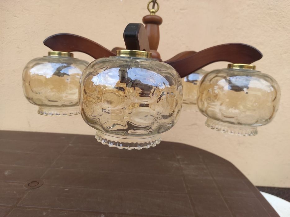Lampa żyrandol stara prl