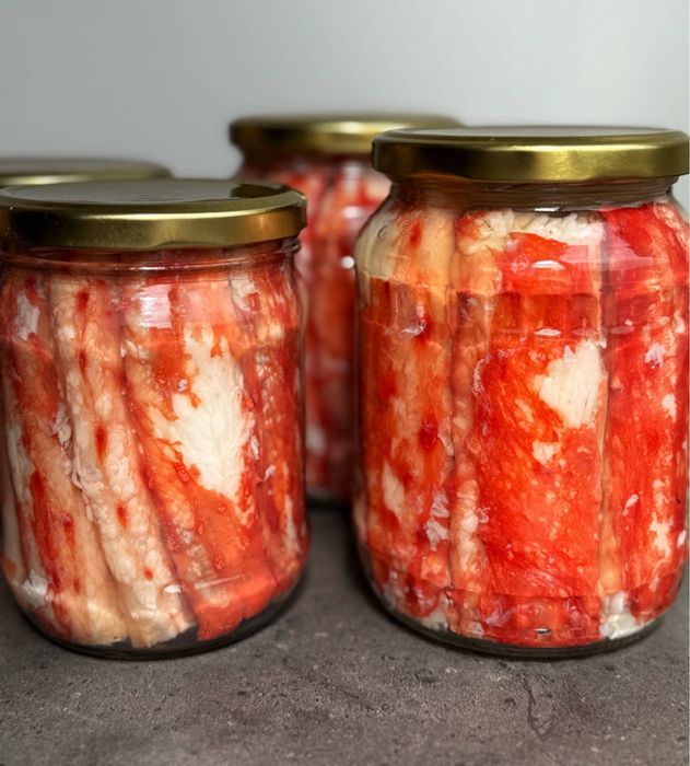 Мясо краба в банці, фаланга краба