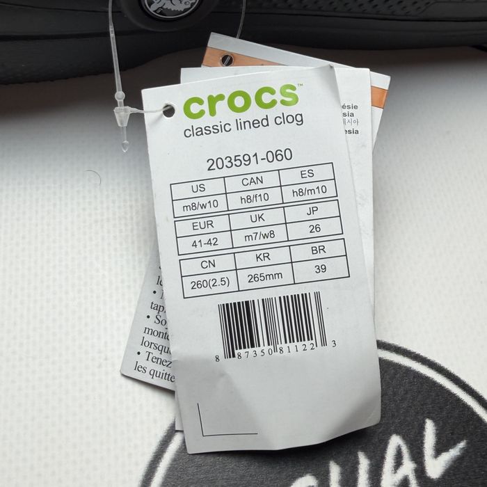ОРИГІНАЛ Тапочки Crocs Classic Lined Clog 41 42 43 44 Шльопанці з США