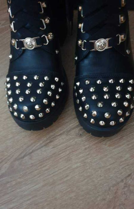 Kozaki Versace Jeans Couture skóra naturalne oryginalne