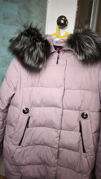 Куртка пуховик ніжно рожевого кольору