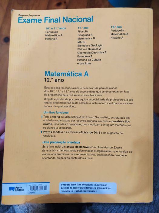 Livro preparação para exame nacional matemática A 12º ano