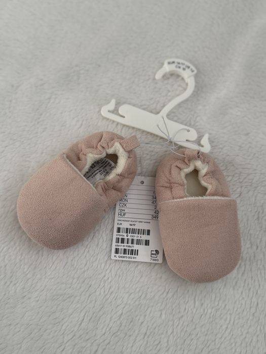 Różowe butciki niemowlece 16-17 h&m