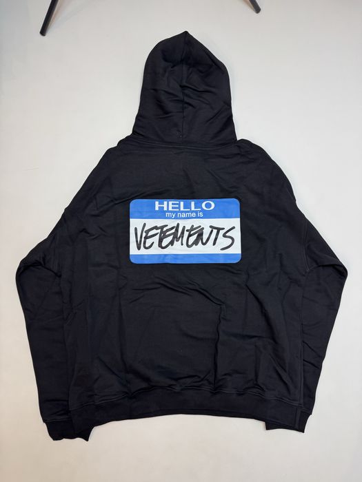 Худі Vetements Hello My Name black М L hoodie