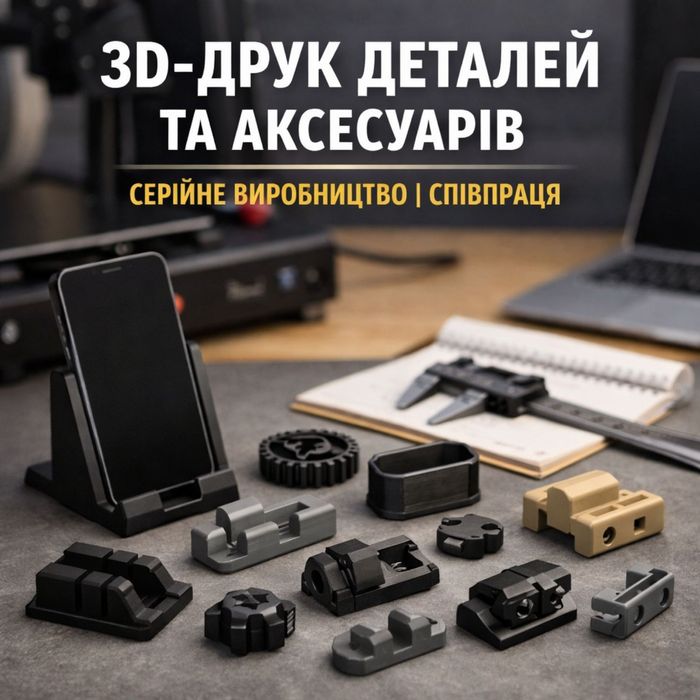 3D-друк деталей та аксесуарів - серійне виробництво, співпраця