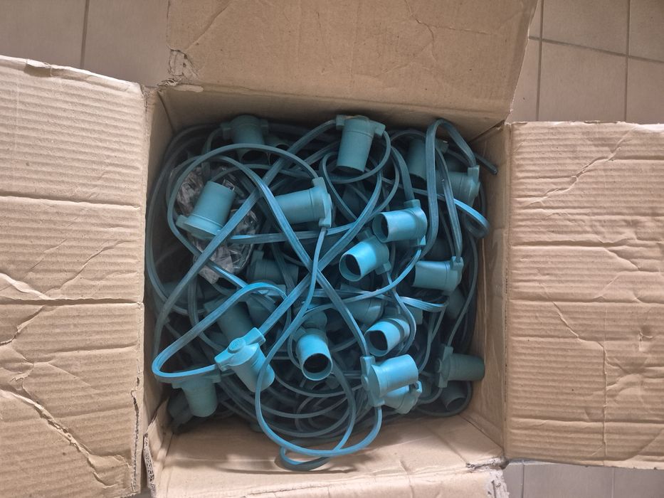 Gambiarra de Luzes,  casquilhos E27 – 50 metros – NOVA