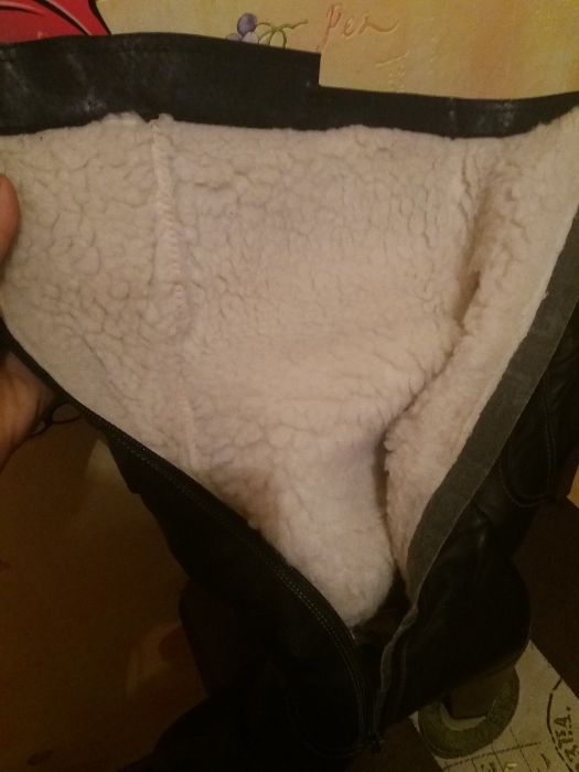 Шкіряні сапожки на овчині