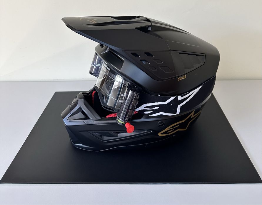 Capacete Alpinestars Cross SM5 óculos Vision 5