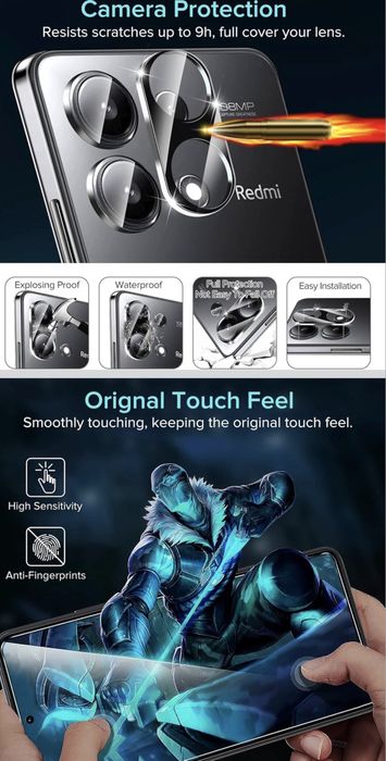 Protector de vidro 2 peças Xiaomi Redmi Note 134G