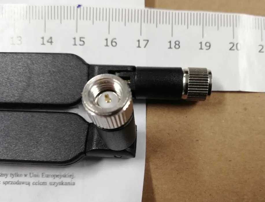 Dwie anteny SMA do routerów/ kart sieciowych WiFi (typ męski z bolcem)