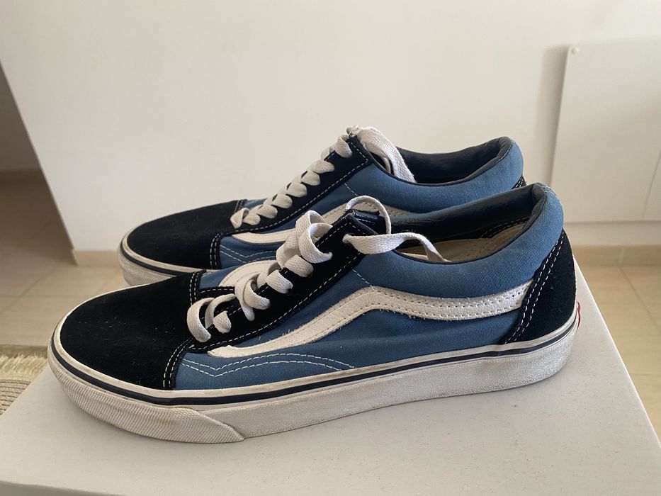 Ténis Vans Old Skool azul marinho branco