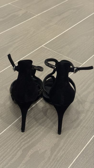 Туфлі Marciano чорні замшеві на шпильці, розмір 37