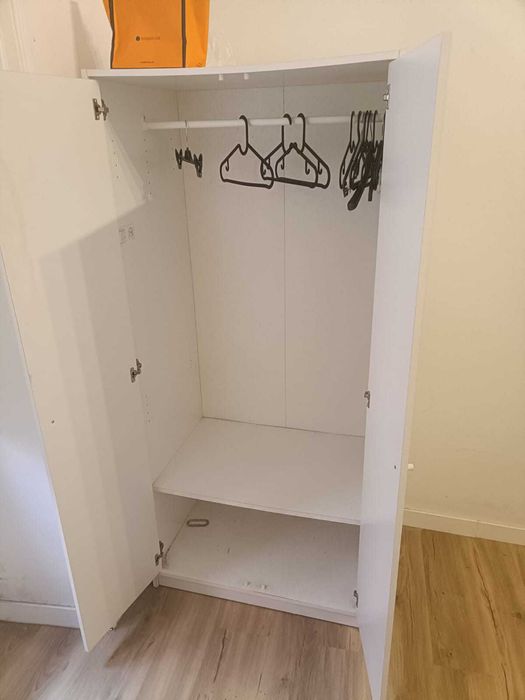 Roupeiro KLEPPSTAD com 2 portas, branco 79x176cm