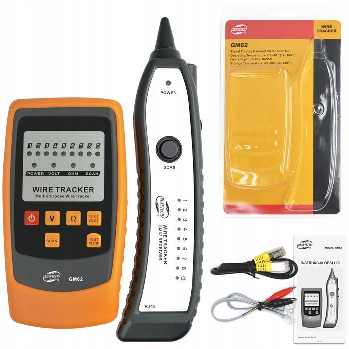 Szukacz Par Przewodów Tester Sieci Kabli Lan Gm62