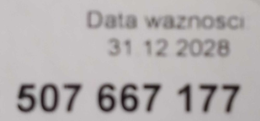 Złoty numer 507 - 667 - 177.