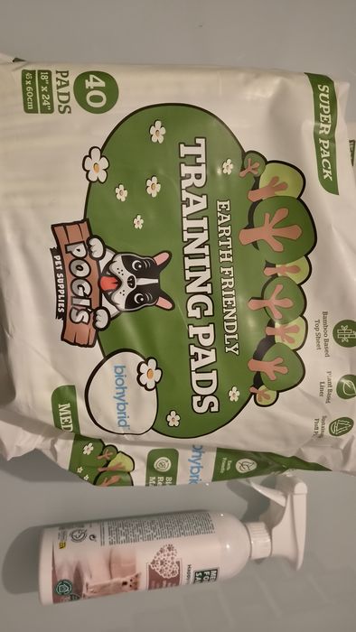 Limpador eliminador enzimatico para caes ou gatos + pack tapetes treino