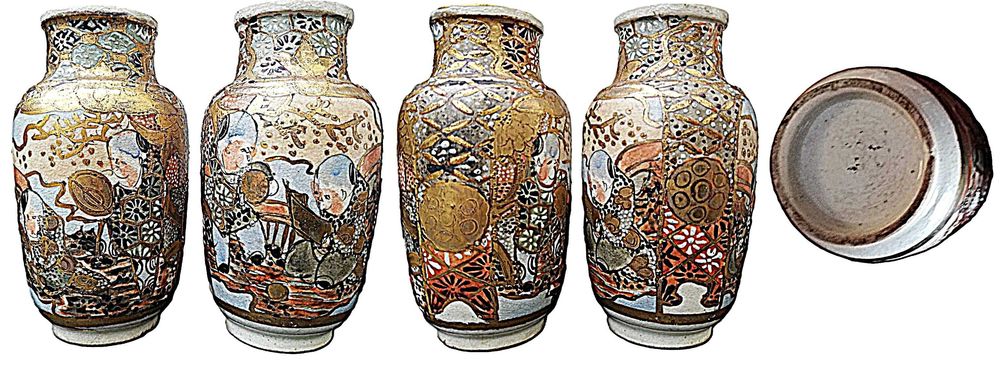 Vasos em Porcelana Satsuma – Japão - 1930's:
