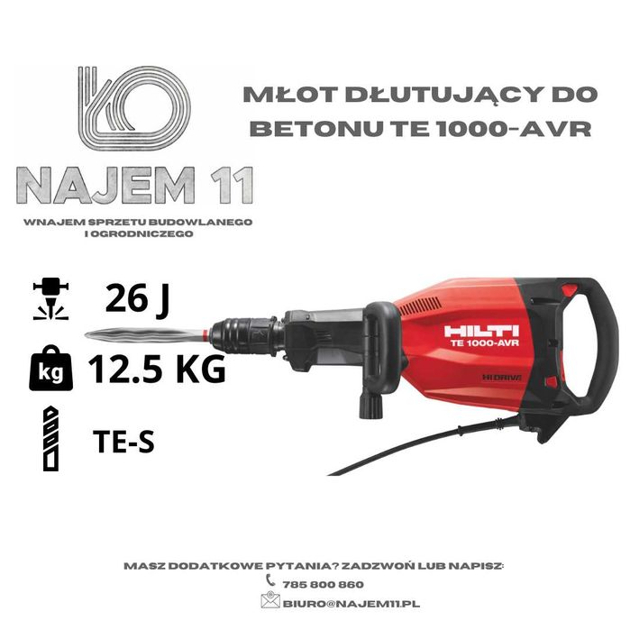 *** WYNAJEM - Młot kujący / Wyburzeniowy /Młotowiertarka ***