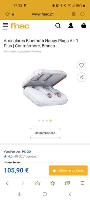 Auriculares Bluetooth, happy plugs air 1 plus