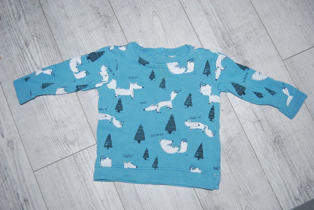 Bluza h&m 86 motyw leśny