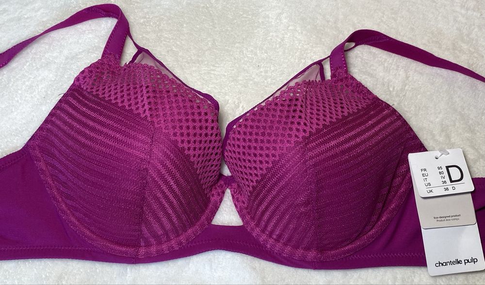 CHANTELLE PULP PLAY 80D – efektowny biustonosz plunge – NOWY Z METKAMI
