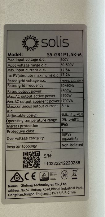 Inversor Solis S5