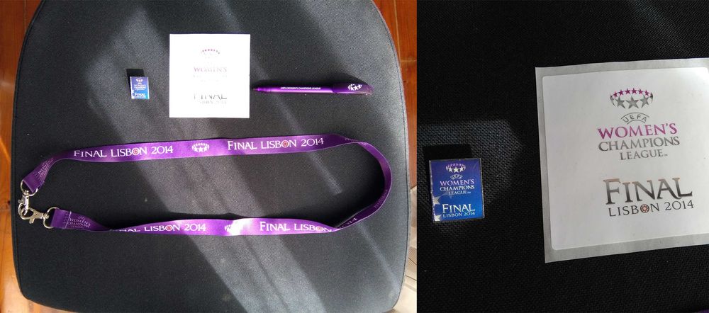 Pin autocolante caneta e porta-credencial Adidas Champions League 2014