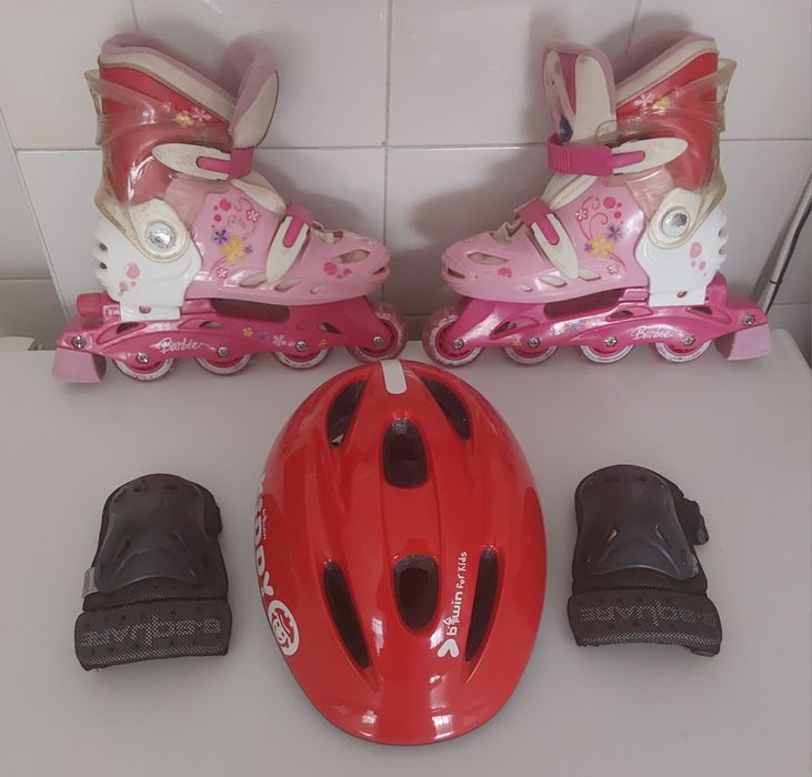 PATINS 4 EM LINHA E ACESSÓRIOS INCLUÍDOS.Casa,Rua,Desporto,Exercitar.