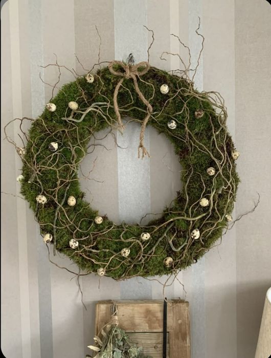 Zielony wianek wielkanocny