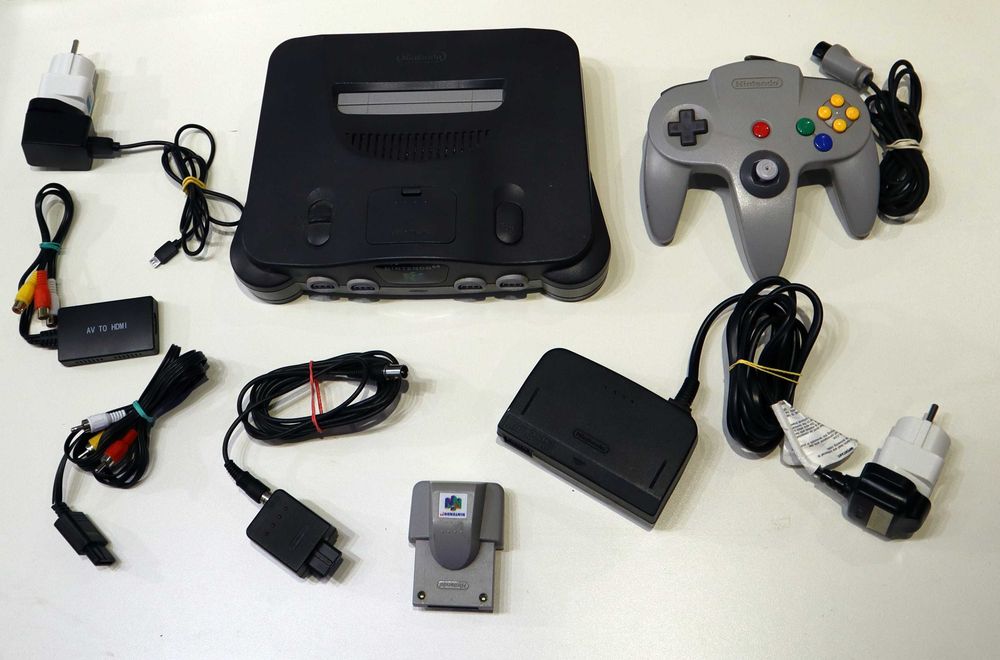 Konsola Nintendo 64 / Pudełko / Pad / Rumble Pak / Jumper / HDMI / Instrukcja