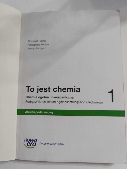 To jest chemia 1 podręcznik zakres podstawowy